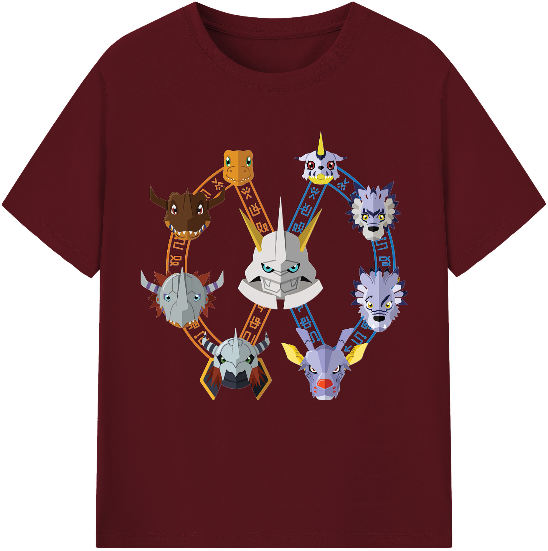 （画像用） Digimon デジタルモンスター/デジモン 綿100％半袖Tシャツ（フロントプリント）
